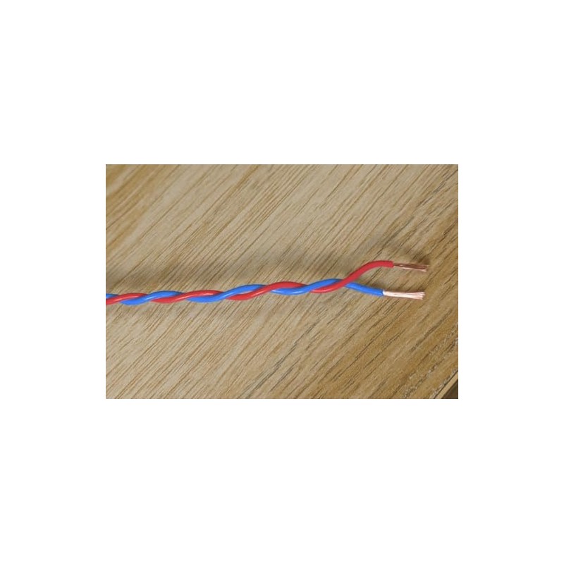 Red & Blue Twisted Pair Wire 20 AWG / 0.5mm²