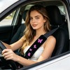 Prestrix Butterfly Glitter Seat Belt Strap Cover Pad, Fluffy Purple