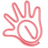 100Pcs Paper Clip Metal Hand Shaped Design Rustproof Paperclip Decoration