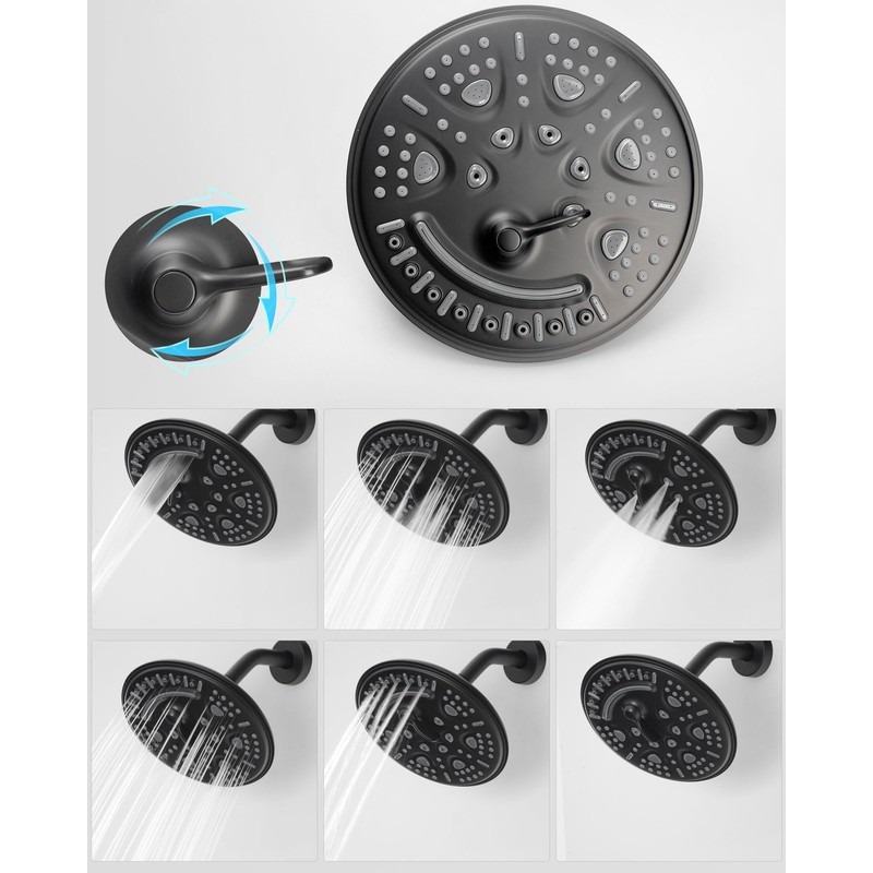 PHASAT 2 Handle Shower Faucet,Bathtub Faucet Set,Tub and Shower Trim
