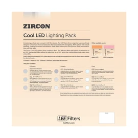 LEE Zircon Cool LED Lighting Gel Filter Pack 300mm x 300mm – Contains 9 Sheets, 1 Sheet Per Colour Totalling 9 sheets