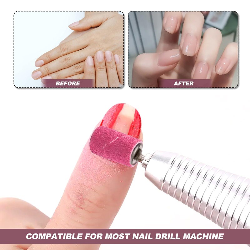 Sanding Bands for Nail Drill 240 Grit, 100 Pcs Fine