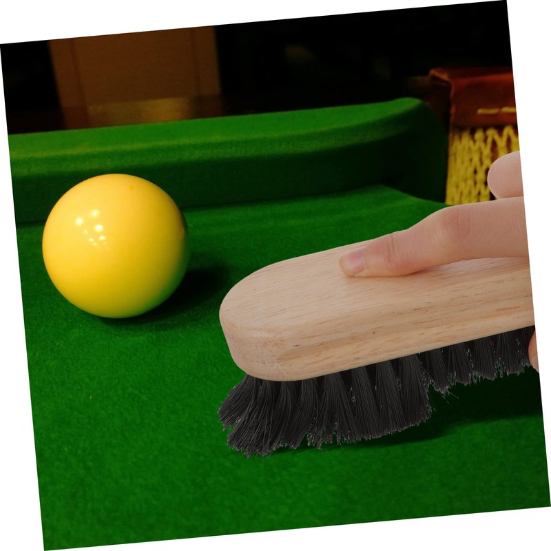 Abaodam 2Pcs Wooden Pool Table Cleaning Brush Set Durable Pe