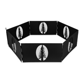 Camco Heavy Duty Steel Campfire Ring - 27"" Wide with Hinged Construction, Portable Collapsible Design is Easily Transportable, Comes with Storage Bag - (51091)", Black