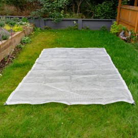 Clear Monotex Heavy Duty Tarpaulin, 100gsm Waterproof Ground Cover Multipurpose Furniture, Caravan, Vehicle, Tool, Camping & Shed Mono Sheet, Medium Weight Reinforced Cotton Mesh (1.5m x 2m)