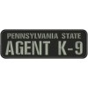 P S AGENT K - 9 EMBROIDERY PATCH 3X10 HOOK