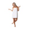 Turkish Linen Women’s Waffle Spa Body Wrap with Adjustable Closure