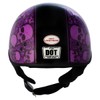Milwaukee Leather Hot Leathers HLD1039 Gloss Black Purple Skull Bouquet