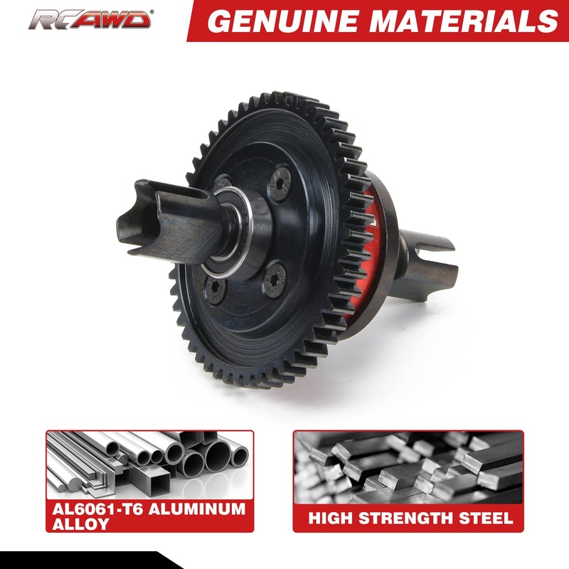 RCAWD Aluminum Center Diff Set, w/40Crmo Main Diff Gear 50T