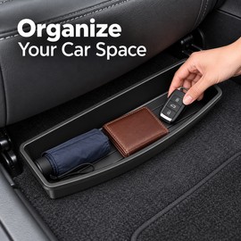 Under Seat Car Storage Box Organizer – Removable Tray Container for Vehicle Interior Organization & Small Item Storage