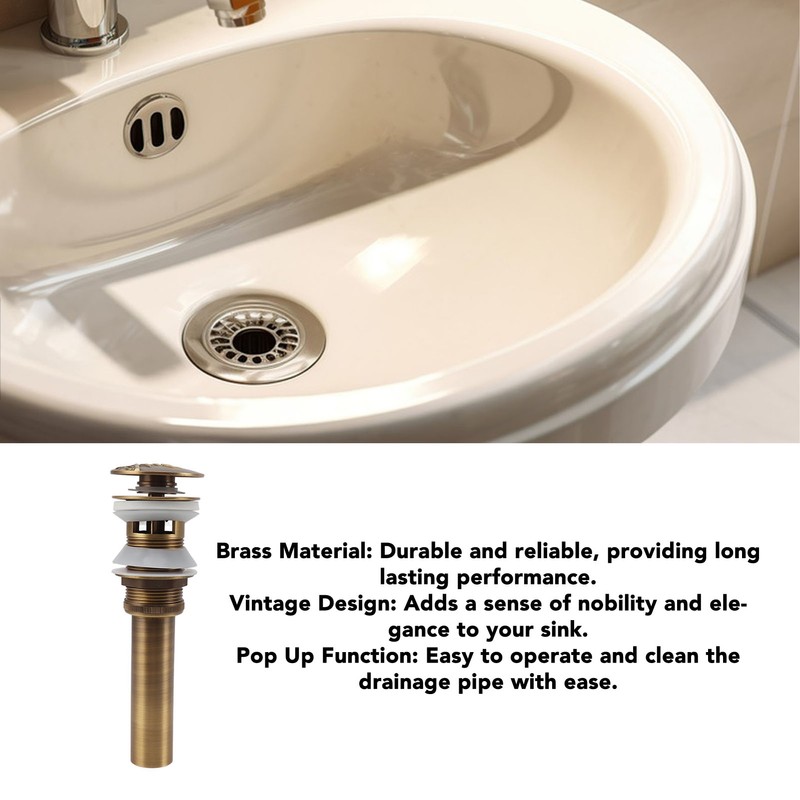 Pop Up Sink Drain Vintage Sink Vessel Drain Stopper Plant
