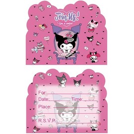 NINIMBLE 20pcs kuromi Birthday Party Invitations,kuromi Invitations Birthday Party Supplies Decoration (5)