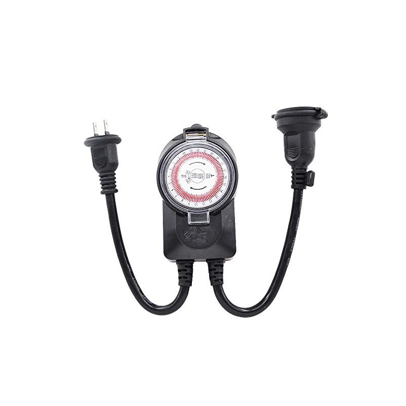 Timer Outlet, Rainproof, Waterproof, 24 Hours, Rainproof Plug, Rainproof Cap,
