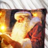 Darthome Reading Santa LED Cushion 45x45cm Red Square Light Up