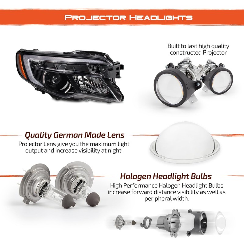 AKKON - Fit 2016-2021 Honda Pilot/Ridgeline 17-20 OE Style Halogen