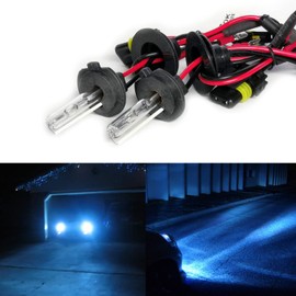Troniz H7 - Bombillas HID de xenón AC 35 W superbrillantes para faros delanteros, 10000 K, color azul oscuro, paquete de 2