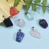 BEEFLYING 24 Pcs Irregular Natural Gemstone Charms Pendants Synthetic Healing