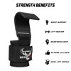 Weight Lifting Hooks Non-Slip Rubber Coated Grip Wrist Hooks Lifting