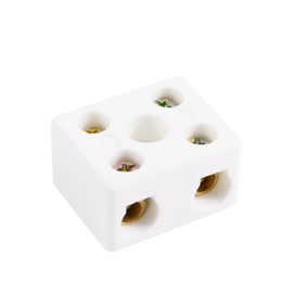 Skweawert 2 Way 5 Hole 6.5mm 25A 380V Ceramics Terminal Blocks 2W5H High Temperature Resistance Porcelain Ceramic Connectors 39x31.5x23mm for Electrical Wire Cable