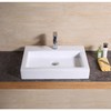 Luxier CS-021 Modern 24 in. Rectangular Bathroom Ceramic Vessel Sink