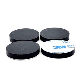 1 1/4" Wide Round Rubber Stick on Feet Bumpers 3/16" Thick Adhesive Pad (Pack Size: 4 Pack)