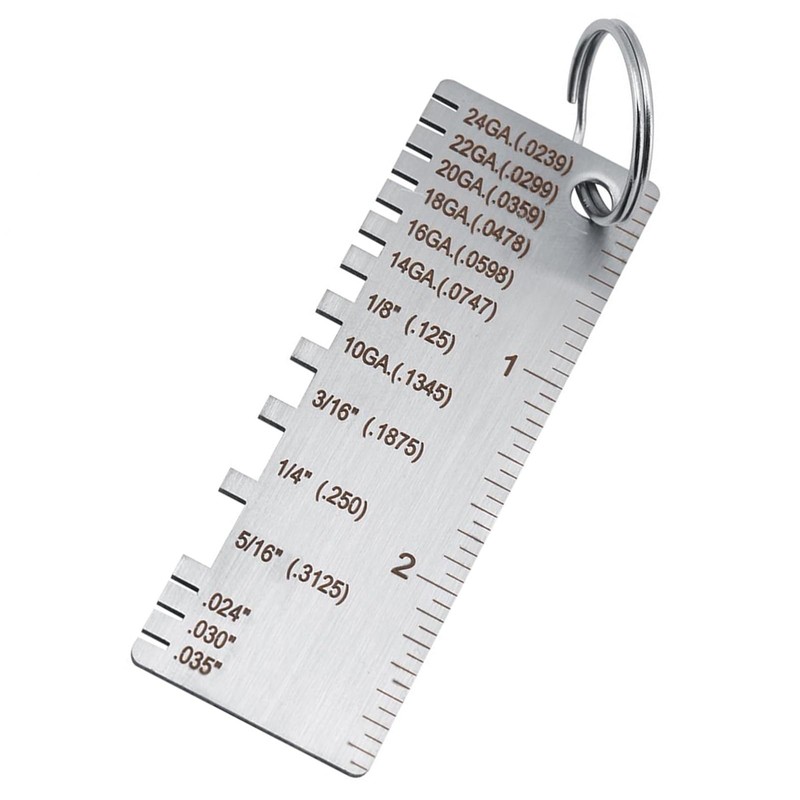 2 Pcs Stainless Steel Metal Sheets,Welding Thickness Wire Measuring Tool,Wire