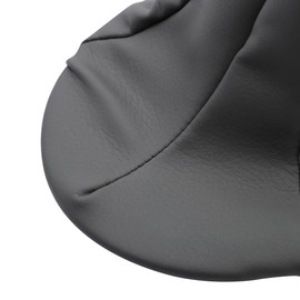 Konuooer Gear Stick Gaiter + Grey Colour Button + Retaining Ring Gear Shift Boots Faux Leather Manual Transmission Suitable for Fiat Panda / 500 500C