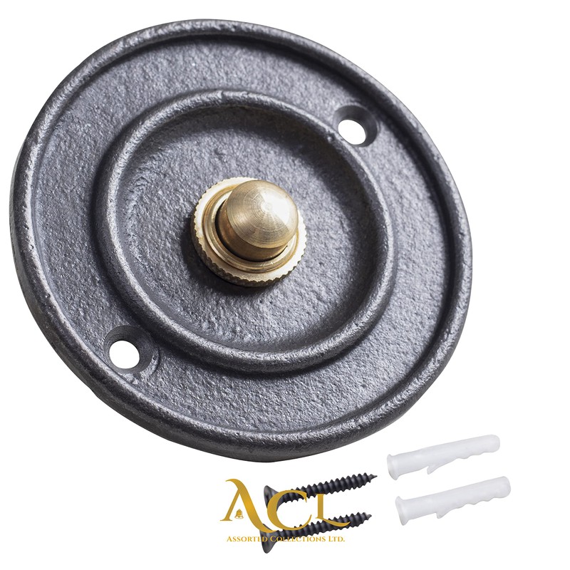 Assorted Collections Traditional Door Bell Push Press Antique Cast Iron