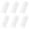 6 PCS Stainless Steel Corner Braces,L-Shaped Extended Fastening Brackets (White)