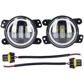 Angel Eyes Light 30W 3000LM LED Front Foglight 10‑30V Universal for Car Truck Van Trailer