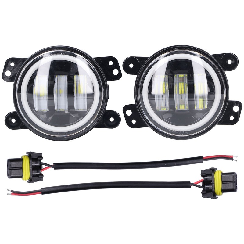 Angel Eyes Light 30W 3000LM LED Front Foglight 10‑30V Universal