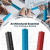 Rena Chris Architectural Scale Ruler: 12" Imperial Aluminum Alloy Metal