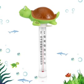 Floating Pool Thermometer, Pool Temperature Thermometer for Cold Plunge, Large Display, Easy to Read, Shatter Resistant, for Outdoor & Indoor Swimming Pools, Spas, Hot Tubs & Aquariums(Turtle)