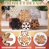 Yuntau 6 Pcs Christmas Table Decoration Wooden Farmhouse Table Centerpieces