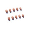 24pcs Medium Length Fake Nails French Light Blue Nude Pink