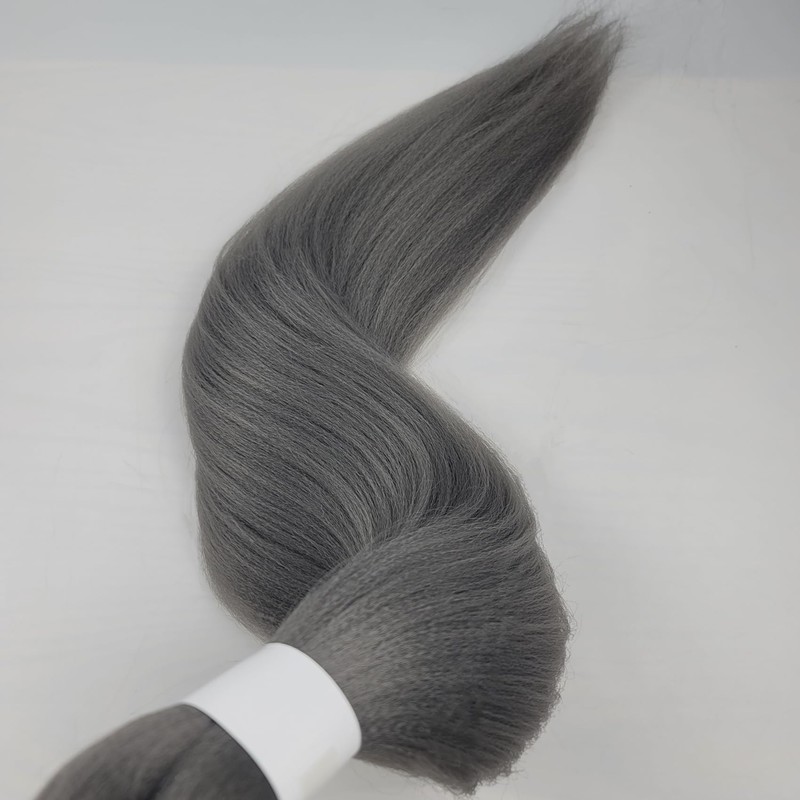 Grey Boho Braiding Hair Pre stretched Curly Braiding Hair Extensions