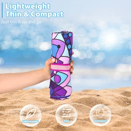 2 Pack Microfiber Oversized Lightweight Beach Towel 71"x32" Extra Thin Large Sand Free Towels Travel Swim Pool Yoga Gym for Adults Women Men Beach Essentials Accessories Vacation Gift