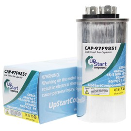 3-Pack 45/5 MFD 440 Volt Dual Round Run Capacitor Replacement for Carrier HC98KA046 - CAP-97F9851, UpStart Components Brand