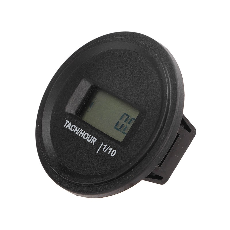 Tach Hour Meter LCD Display Round High Accuracy RPM Hour