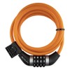 Sunlite Resettable Combo Cable Lock, Orange, 8mmx6