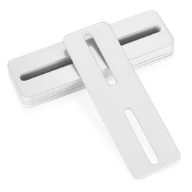 Pack of 6 Flat Connectors, Flat Wood Connectors, Perforated Plate Metal Connector with 2 Slot Hole, Adjustable Connection Plate, Connecting Sheet, Wood Construction Connector for Wood, Furniture