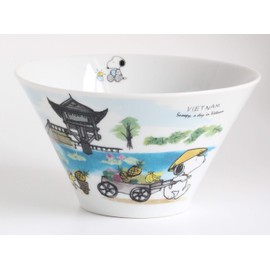 Peanuts Snoopy World Travel Multi Bowl, Vietnam, White, 23.7 fl oz (700 ml)