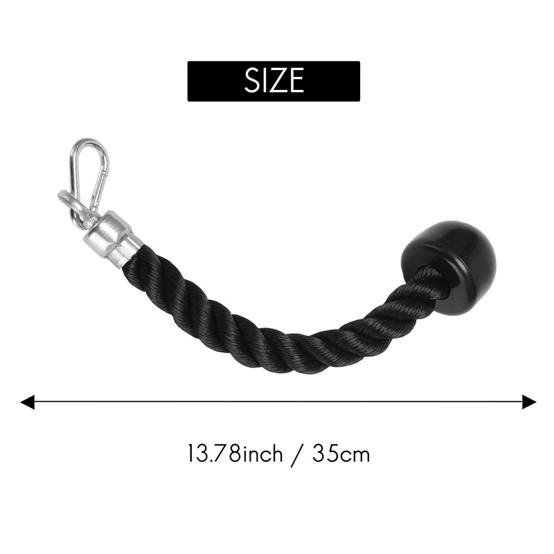 Oidnvay Heavy Duty Tricep Pull Down Single Rope with Snap