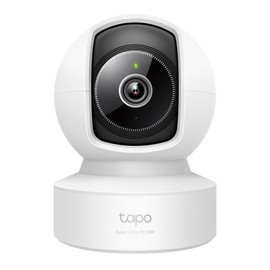 TP-Link Tapo Smart Pan/Tilt AI Home Security Camera, Wireless or Wired Connection, 3K 5MP, 360º Horizontal, Two-Way Audio, Night Vision, Baby Monitor, Smart AI Detection and Notifications(Tapo C232)