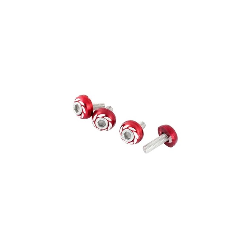 Motoforti Car License Round Head Plate Screw Bolt 4 Pcs