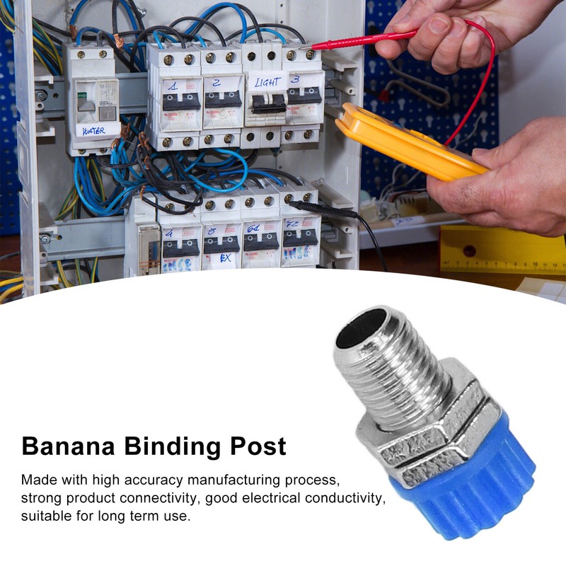 100Pcs 4mm Banana Plug Socket Binding Post Wire Connector Terminal