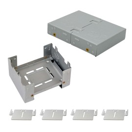 Portable Camping Stove, Mini Camping Stove, Folding Stove for Camping, Camping Backpacking Stove, Suitable for Outdoor, Picnic, Barbecue, Camping, Hiking, Travel, 2 Pcs, with 4 Wind Deflectors