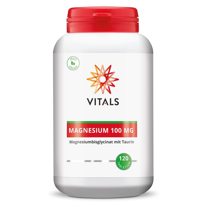 Vitals - Magnesium Bisglycinate 100mg with Taurine 120 Tablets High