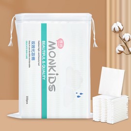 Mengbei 222-Count Double-Sided Cotton Pads with Thick Edges for Dual Effect Makeup Thickness 10ea