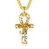 ADMETUS Gold Eye of Horus Pendant 925 Sterling Silver Ankh